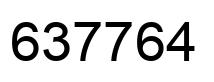 Number 637764 black image
