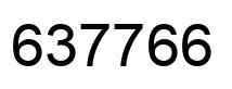 Number 637766 black image