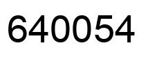 Número 640054 imagen negro