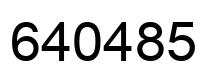 Number 640485 black image