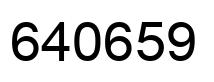 Number 640659 black image