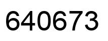 Number 640673 black image