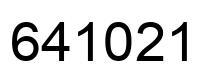 Number 641021 black image