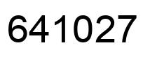 Number 641027 black image