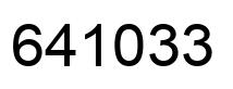 Número 641033 imagen negro