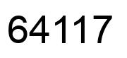 Número 64117 imagen negro