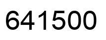 Number 641500 black image