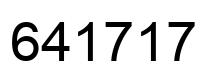 Number 641717 black image