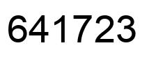 Number 641723 black image