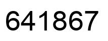 Número 641867 imagen negro