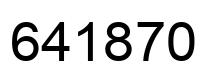 Número 641870 imagen negro