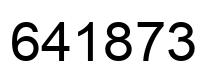 Number 641873 black image