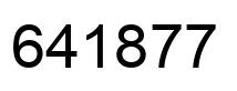 Number 641877 black image