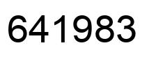 Number 641983 black image