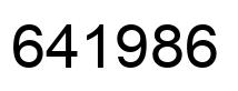 Number 641986 black image