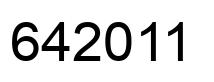 Número 642011 imagen negro