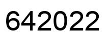 Number 642022 black image