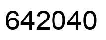 Number 642040 black image