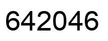 Number 642046 black image