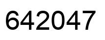 Number 642047 black image