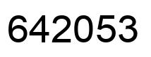 Number 642053 black image