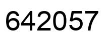 Number 642057 black image