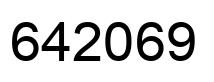 Number 642069 black image