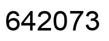 Number 642073 black image