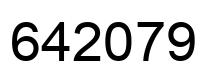 Number 642079 black image