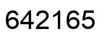 Number 642165 black image