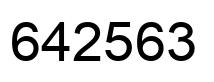 Number 642563 black image