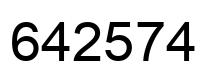 Number 642574 black image