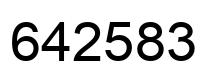 Number 642583 black image