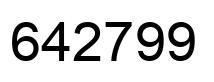 Number 642799 black image