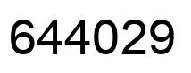 Número 644029 imagen negro