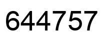 Number 644757 black image