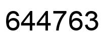 Number 644763 black image