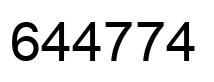 Number 644774 black image