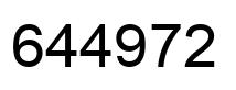 Number 644972 black image