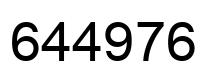 Number 644976 black image