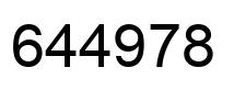 Number 644978 black image