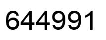 Number 644991 black image
