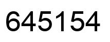 Number 645154 black image