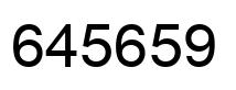 Number 645659 black image
