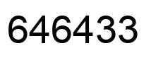 Number 646433 black image