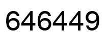 Number 646449 black image