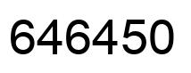Number 646450 black image