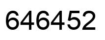 Number 646452 black image