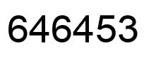 Number 646453 black image