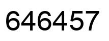 Number 646457 black image